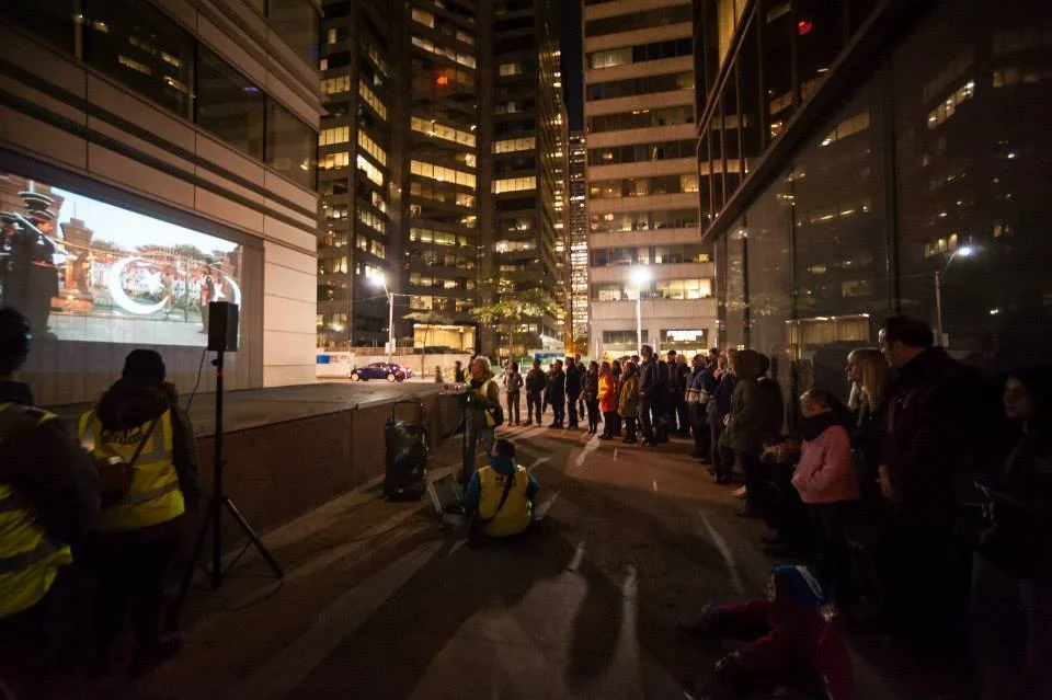 A Wall is a Screen in Scotiabank Nuit Blanche in Toronto, Canada A Wall is a Screen in Scotiabank Nuit Blanche in Toronto, Canada